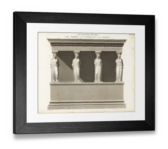 Framed Print : Elevation of the Temple of Pandrosus at Athens, Greece Framed Print : Elevation of the Temple of Pandrosus at Athens, Greece
