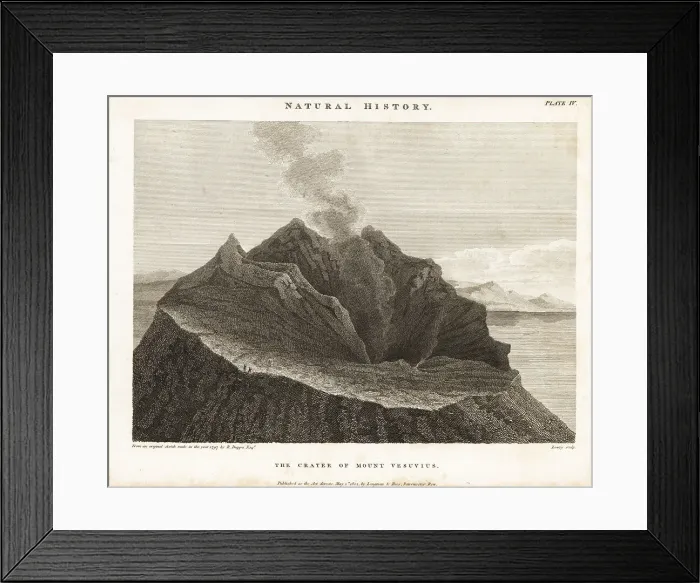 Framed Print : The crater of Mount Vesuvius, Italy, 1797 Framed Print : The crater of Mount Vesuvius, Italy, 1797