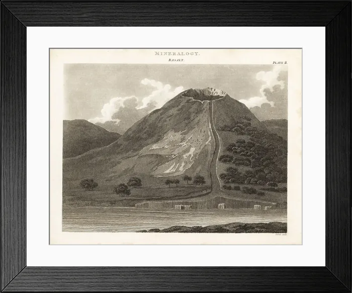 Framed Print : View of basalt columns under a volcanic crater Framed Print : View of basalt columns under a volcanic crater