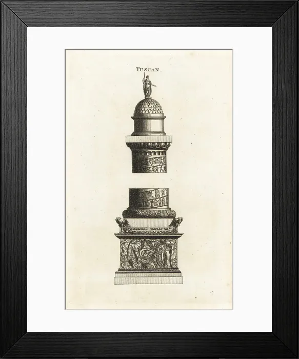 Framed Print : Example of the Tuscan order from Trajan's Column, Rome Framed Print : Example of the Tuscan order from Trajan's Column, Rome
