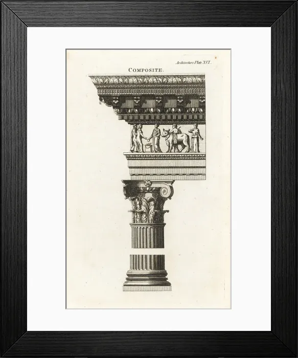 Framed Print : Example of the Composite order from the Arch of Titus, Rome Framed Print : Example of the Composite order from the Arch of Titus, Rome