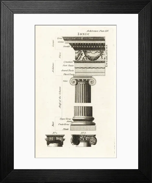 Framed Print : Example of the Ionic order, Temple of Fortuna Virilis, Rome Framed Print : Example of the Ionic order, Temple of Fortuna Virilis, Rome