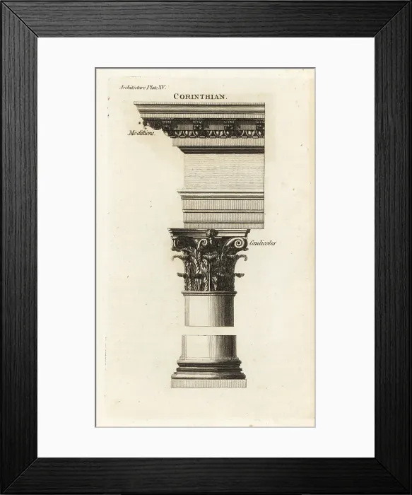 Framed Print : Example of the Corinthian order from the Pantheon, Rome
