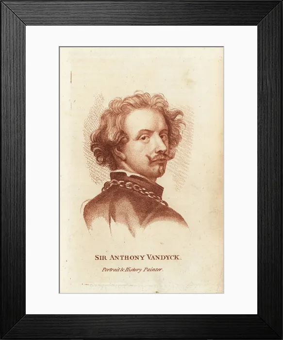 Framed Print : Sir Anthony van Dyck, Flemish portrait and history painter Framed Print : Sir Anthony van Dyck, Flemish portrait and history painter