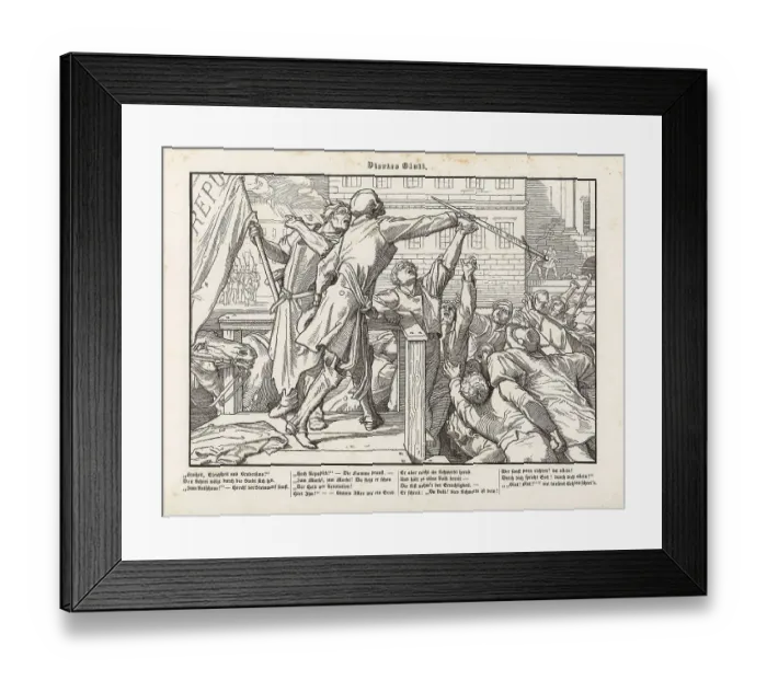 Framed Print : Death delivers a sword to the people Framed Print : Death delivers a sword to the people