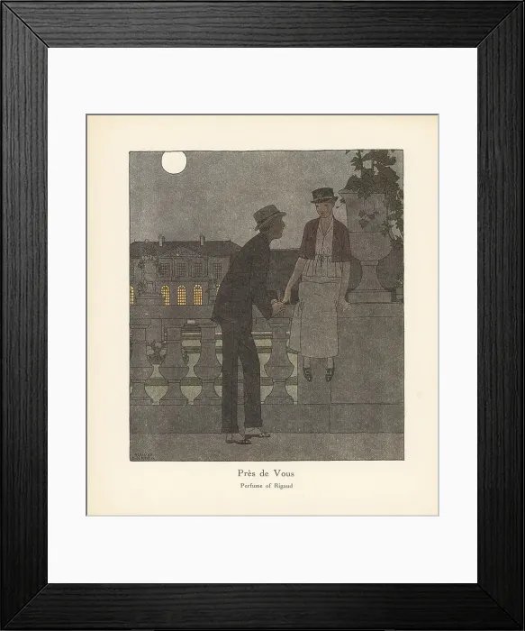 Framed Print : Promotional art for Pres de Vous, a Perfume of Rigaud Framed Print : Promotional art for Pres de Vous, a Perfume of Rigaud