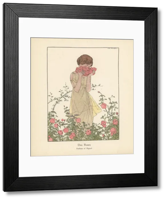 Framed Print : Promotional art for Des Roses, Perfume of Rigaud Framed Print : Promotional art for Des Roses, Perfume of Rigaud