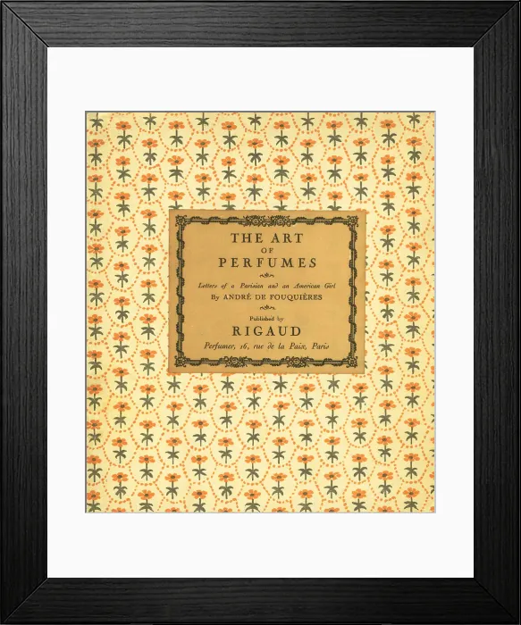 Framed Print : Front cover to The Art of Perfumes, Rigaud, 1915 Framed Print : Front cover to The Art of Perfumes, Rigaud, 1915