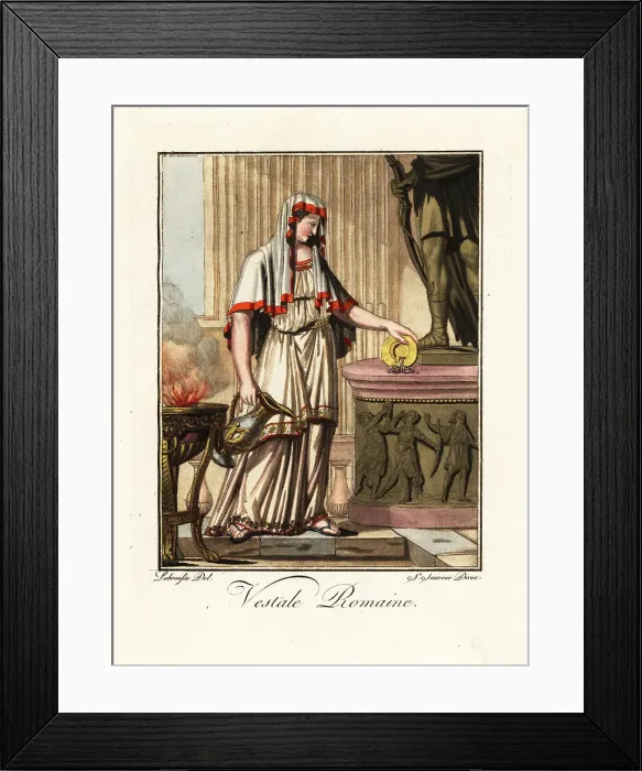 Framed Print : Vestal Virgin, priestess ofthe goddess Vesta, ancient Rome Framed Print : Vestal Virgin, priestess ofthe goddess Vesta, ancient Rome