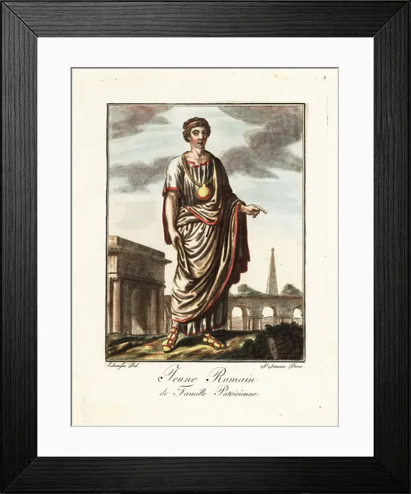 Framed Print : Young man from a Patrician family, ancient Rome Framed Print : Young man from a Patrician family, ancient Rome