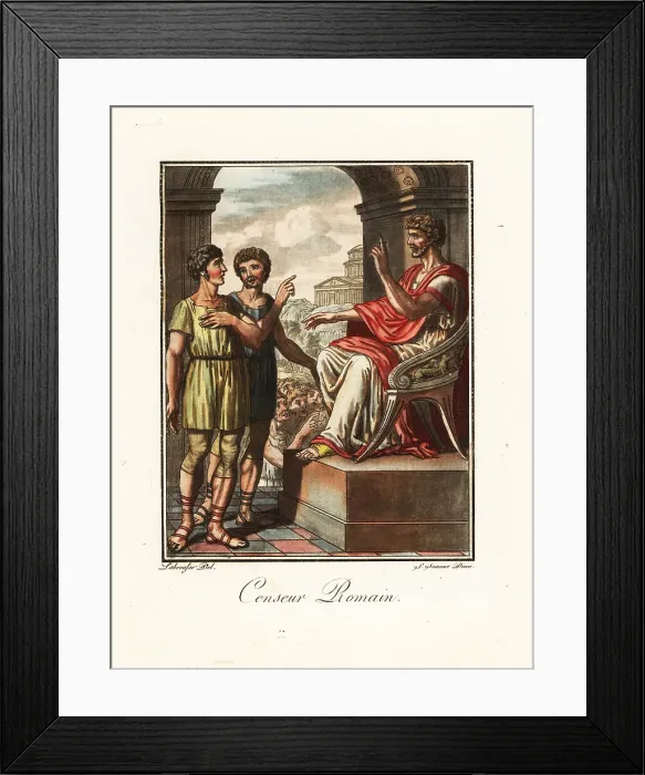 Framed Print : Censor conducting a census at the Villa Publica, ancient Rome Framed Print : Censor conducting a census at the Villa Publica, ancient Rome
