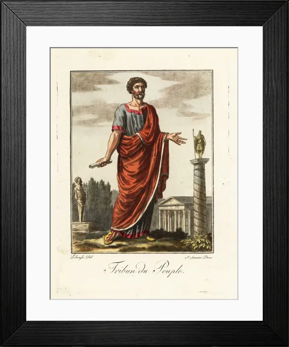 Framed Print : Costume of a Tribunus plebis, ancient Rome Framed Print : Costume of a Tribunus plebis, ancient Rome