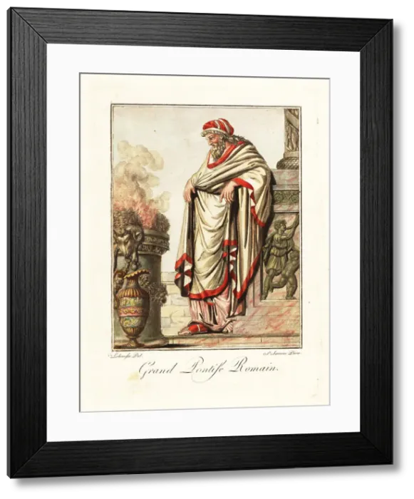 Framed Print : Ponitifex maximus or chief high priest, ancient Rome Framed Print : Ponitifex maximus or chief high priest, ancient Rome