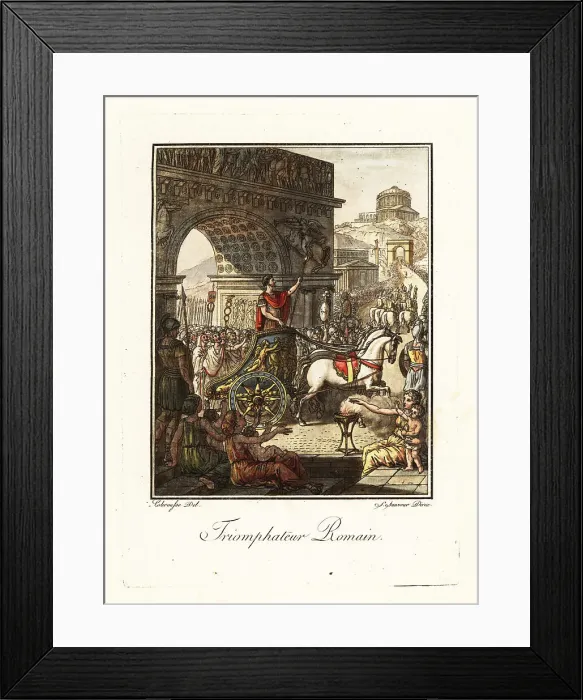 Framed Print : Triumphator receiving a triumph in ancient Rome Framed Print : Triumphator receiving a triumph in ancient Rome