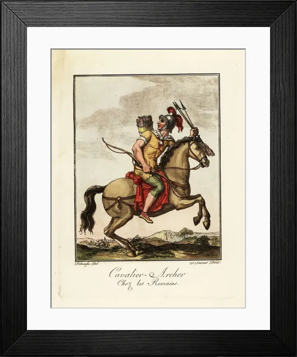 Framed Print : Costume of a mounted archer, ancient Rome Framed Print : Costume of a mounted archer, ancient Rome