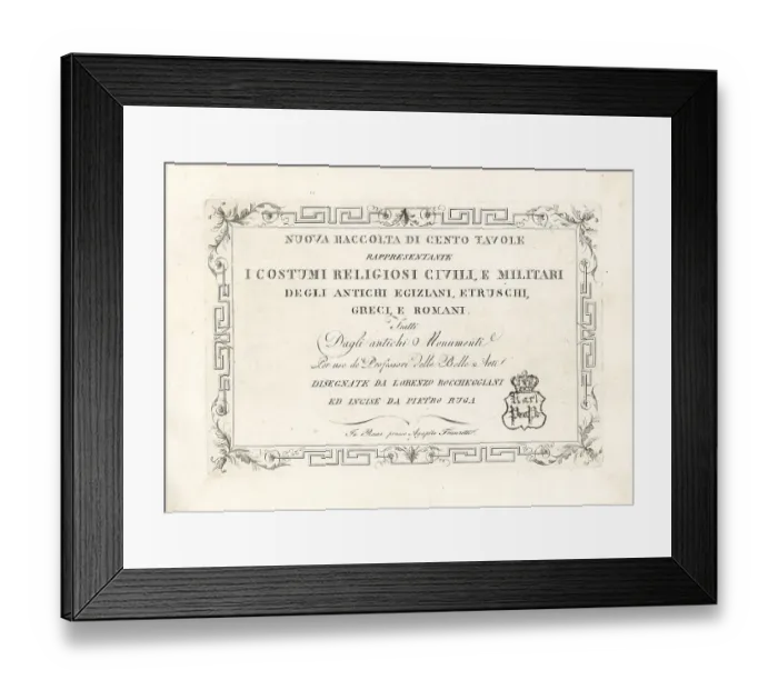 Framed Print : Copperplate engraving by Pietro Ruga after an illustration by Lorenzo Rocceggiani from his own 100 Plates of Costumes Framed Print : Copperplate engraving by Pietro Ruga after an illustration by Lorenzo Rocceggiani from his own 100 Plates of Costumes
