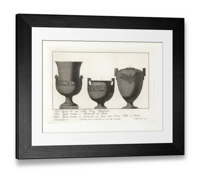 Framed Print : Egyptian vases from Rome Framed Print : Egyptian vases from Rome