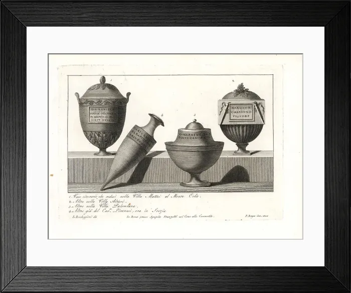 Framed Print : Roman funeral vases Framed Print : Roman funeral vases