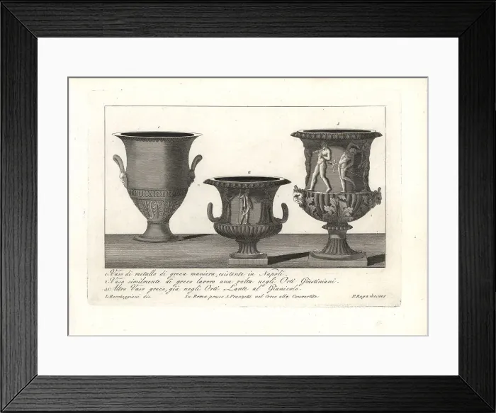 Framed Print : Greek vases from Rome and Naples Framed Print : Greek vases from Rome and Naples