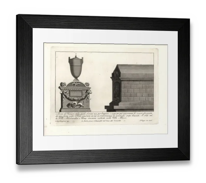 Framed Print : Roman cremation furnace and cinerary vessels Framed Print : Roman cremation furnace and cinerary vessels