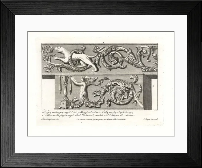 Framed Print : Ancient friezes from the Orti Manzi and Orti Colonnesi Framed Print : Ancient friezes from the Orti Manzi and Orti Colonnesi