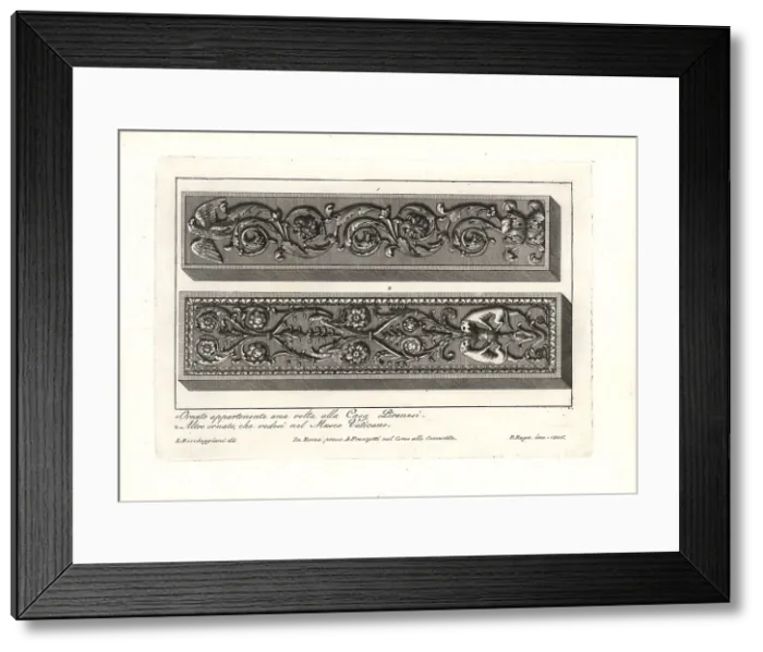 Framed Print : Ancient Roman decorative ornaments Framed Print : Ancient Roman decorative ornaments