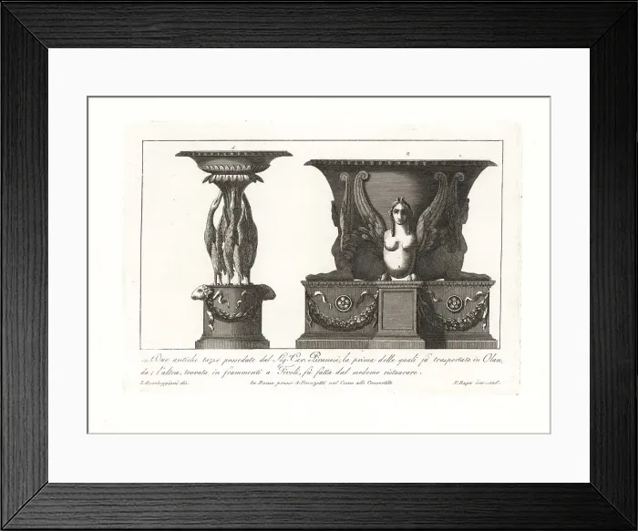 Framed Print : Two ancient Roman cups or tazza owned by the artist Piranesi Framed Print : Two ancient Roman cups or tazza owned by the artist Piranesi