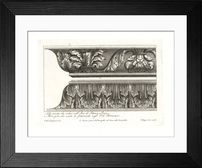 Framed Print : Ornate Roman flues or gola Framed Print : Ornate Roman flues or gola
