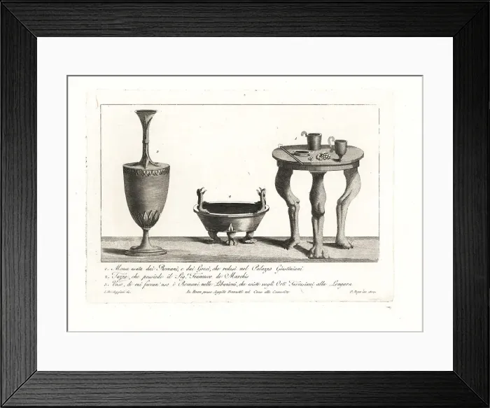 Framed Print : Table with lion legs, used by the Romans and the Greeks Framed Print : Table with lion legs, used by the Romans and the Greeks