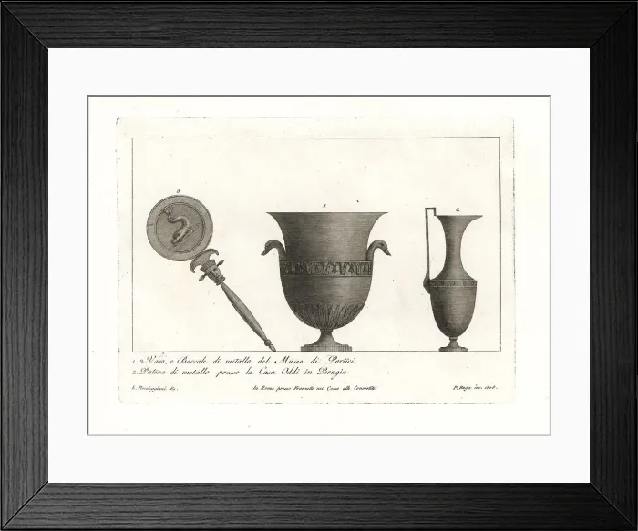 Framed Print : Ancient Roman vase, pitcher and patera Framed Print : Ancient Roman vase, pitcher and patera