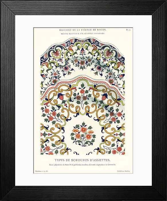 Framed Print : Types of plate borders is polychrome design, Rouen Framed Print : Types of plate borders is polychrome design, Rouen