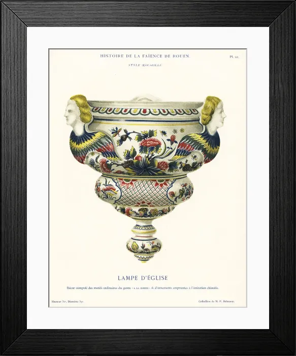 Framed Print : Church lamp in the rockery style, Rouen Framed Print : Church lamp in the rockery style, Rouen