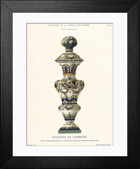 Framed Print : Column for the mantelpiece in the rockery style, Rouen Framed Print : Column for the mantelpiece in the rockery style, Rouen