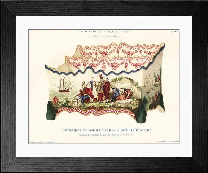 Framed Print : Square planter with partition, Rouen