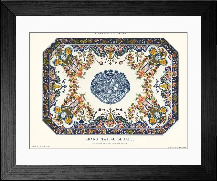 Framed Print : Grand platter for the table, Rouen