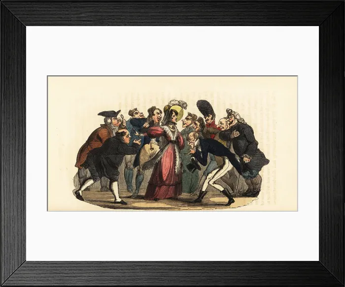 Framed Print : A rich widow besieged by suitors Framed Print : A rich widow besieged by suitors