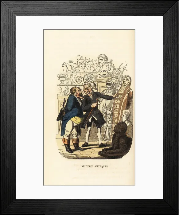 Framed Print : An antiquarian with his cabinet of curiosities Framed Print : An antiquarian with his cabinet of curiosities
