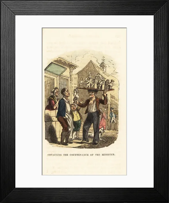 Framed Print : A cobbler buying a bust from a travelling Italian sculptor Framed Print : A cobbler buying a bust from a travelling Italian sculptor