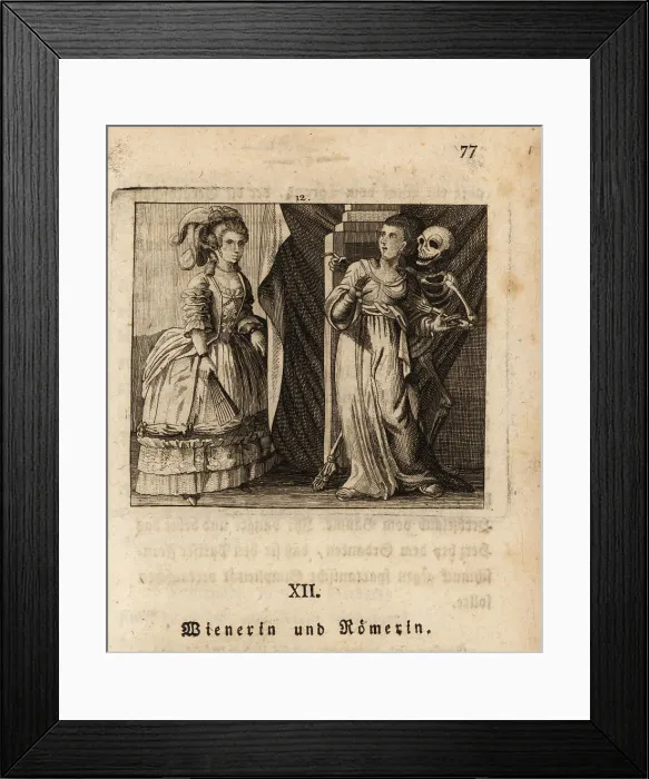 Framed Print : The skeleton of Death embracing a woman, 18th century Framed Print : The skeleton of Death embracing a woman, 18th century