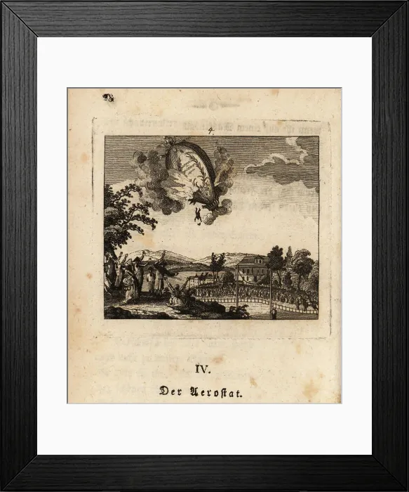 Framed Print : Death of a balloonist in a Montgolfiere-style balloon Framed Print : Death of a balloonist in a Montgolfiere-style balloon