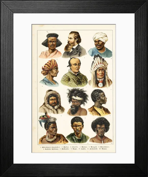 Framed Print : Peoples of the world Framed Print : Peoples of the world
