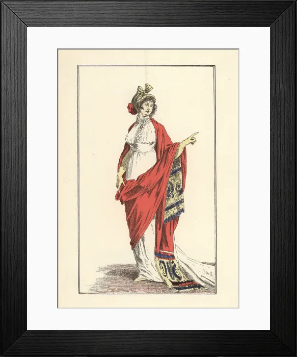Framed Print : Women's fashions, French Directoire era, Paris, 1801 Framed Print : Women's fashions, French Directoire era, Paris, 1801