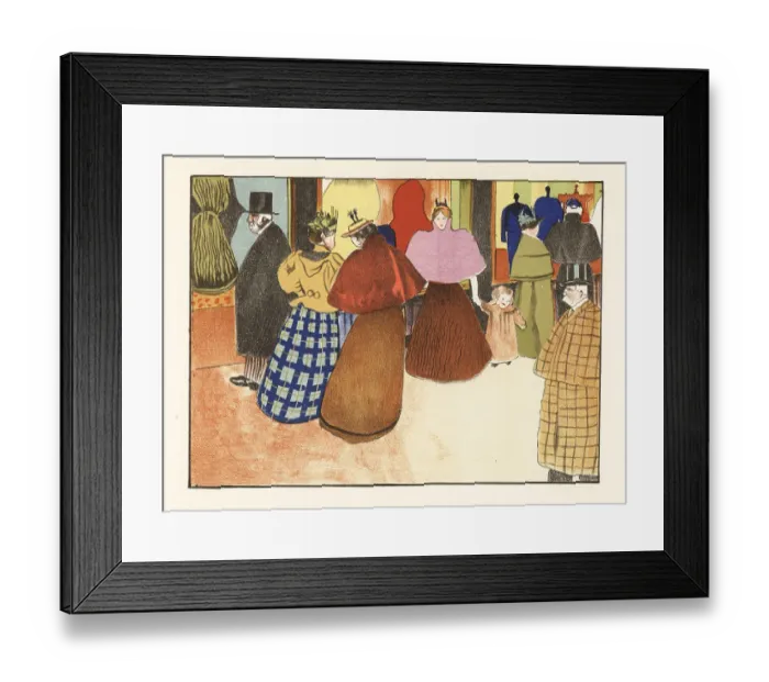 Framed Print : Fashionable women in short capes and full skirts, Paris, 1895 Framed Print : Fashionable women in short capes and full skirts, Paris, 1895