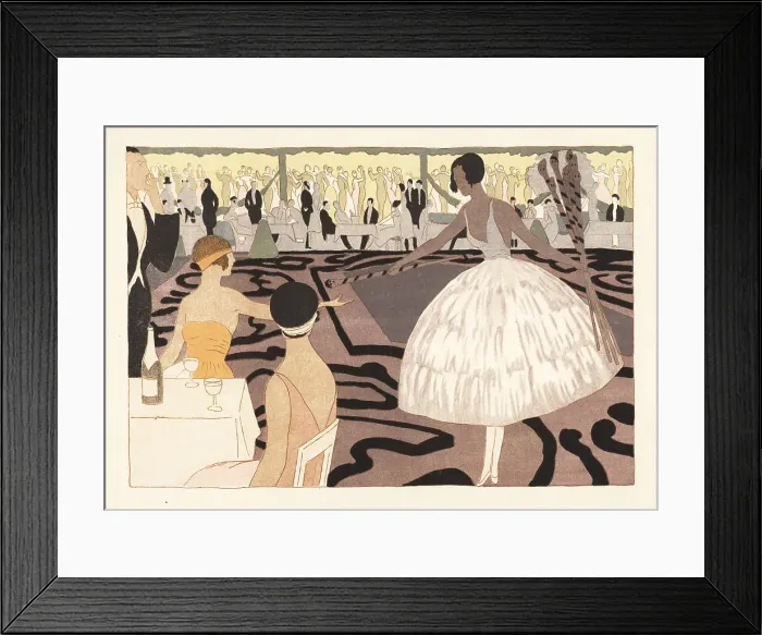 Framed Print : Fashionable dance party in Paul Poiret's garden, l'Oasis, Paris Framed Print : Fashionable dance party in Paul Poiret's garden, l'Oasis, Paris