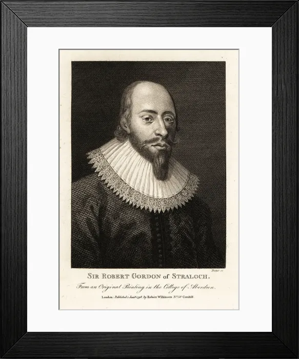 Framed Print : Sir Robert Gordon of Straloch, Scottish cartographer, 17th centu Framed Print : Sir Robert Gordon of Straloch, Scottish cartographer, 17th centu