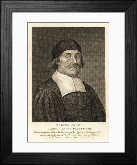 Framed Print : Robert Traill, Scottish chaplain and prearcher, 1603-1678 Framed Print : Robert Traill, Scottish chaplain and prearcher, 1603-1678