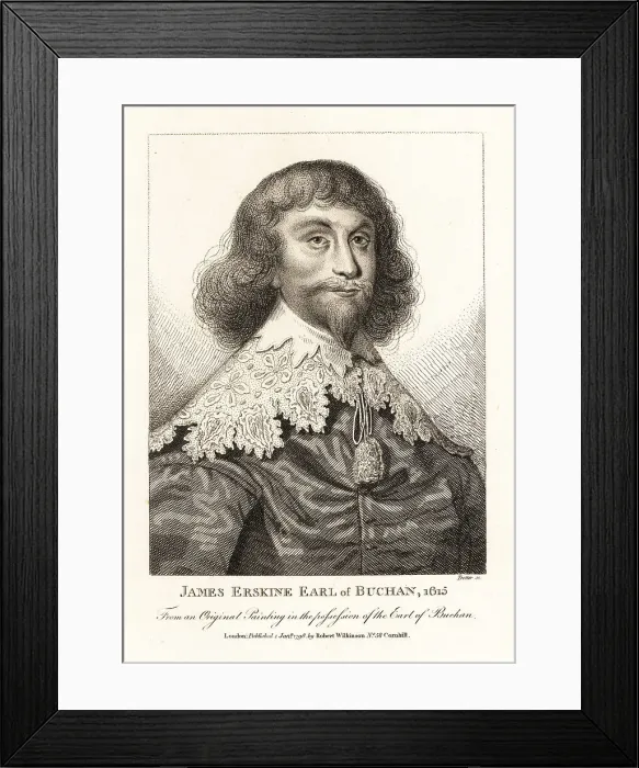 Framed Print : James Erskine, 6th Earl of Buchan, courtier, 1615 Framed Print : James Erskine, 6th Earl of Buchan, courtier, 1615