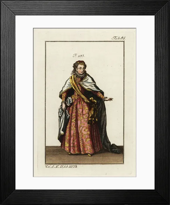 Framed Print : Lady of the Order of the Scarf Framed Print : Lady of the Order of the Scarf