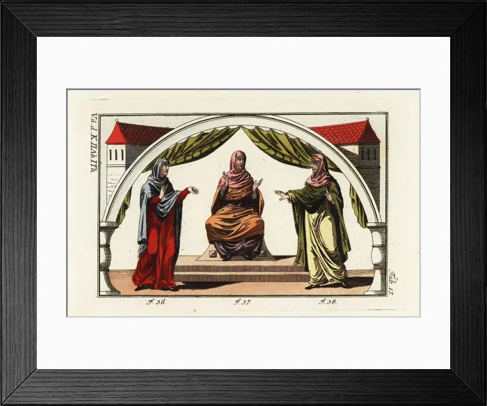 Framed Print : Anglo Saxon women's dress Framed Print : Anglo Saxon women's dress