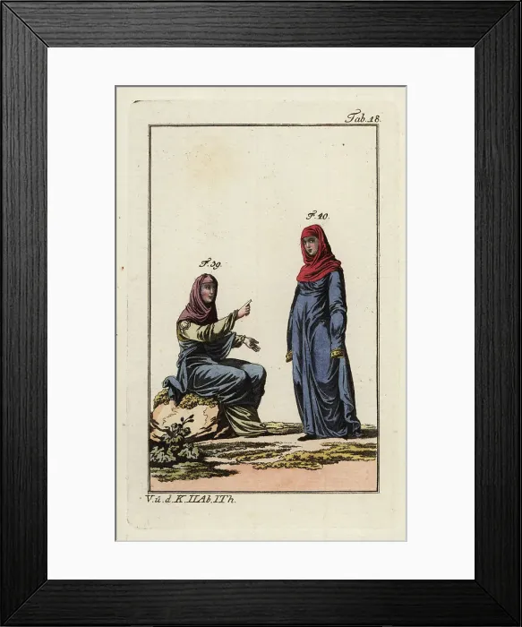 Framed Print : Anglo Saxon women's summer and travel clothes Framed Print : Anglo Saxon women's summer and travel clothes